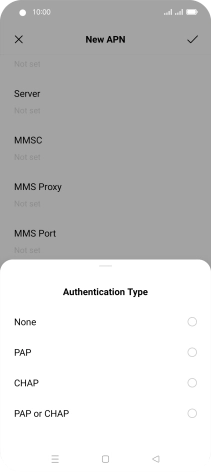 Press None.