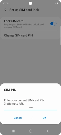 Key in your current PIN and press OK.