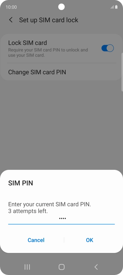 Key in your current PIN and press OK.