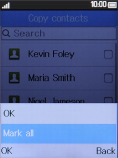 Select Mark all.