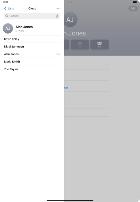 Press the new contact icon.