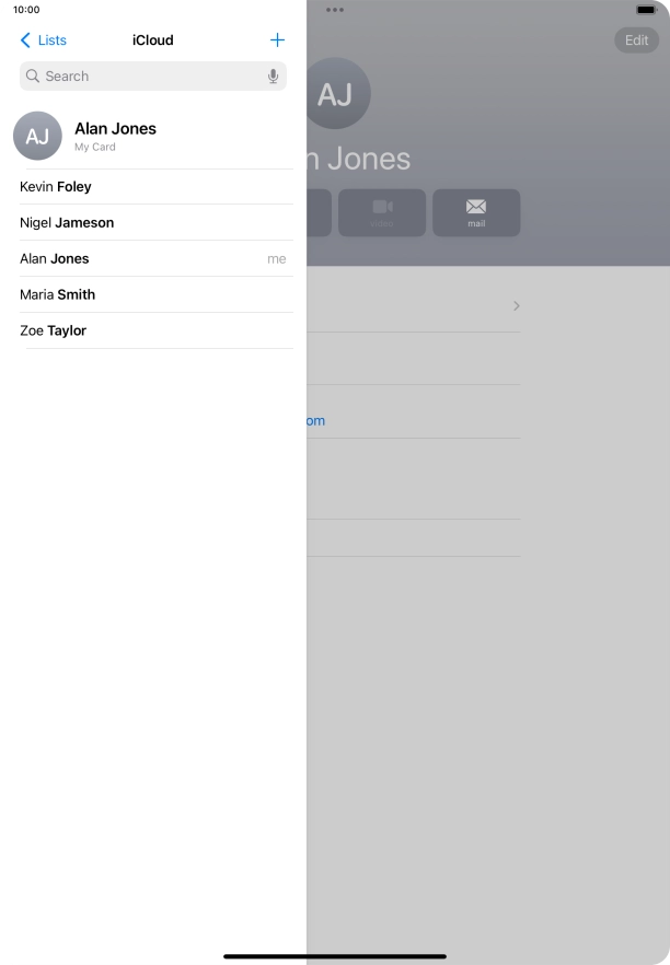 Press the new contact icon.
