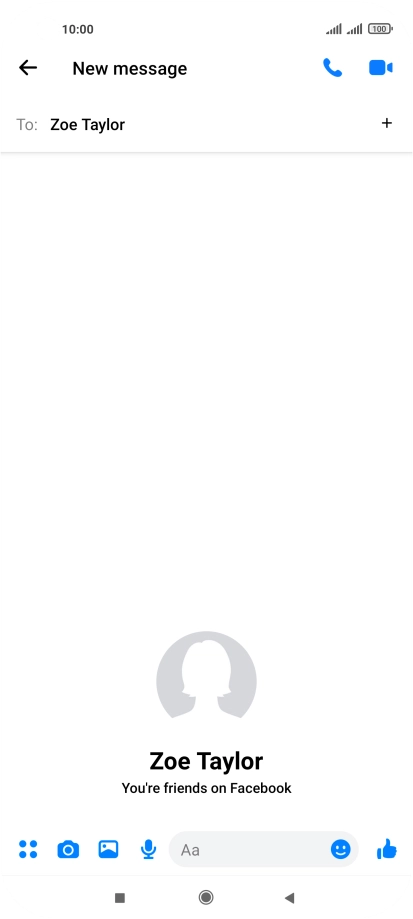 Press the text input field.