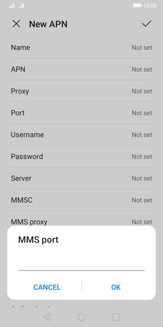 Key in 8799 and press OK.