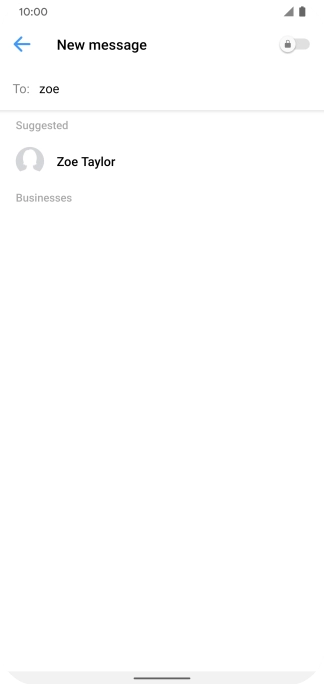 Key in the first letters of the recipient's name and press the required contact.