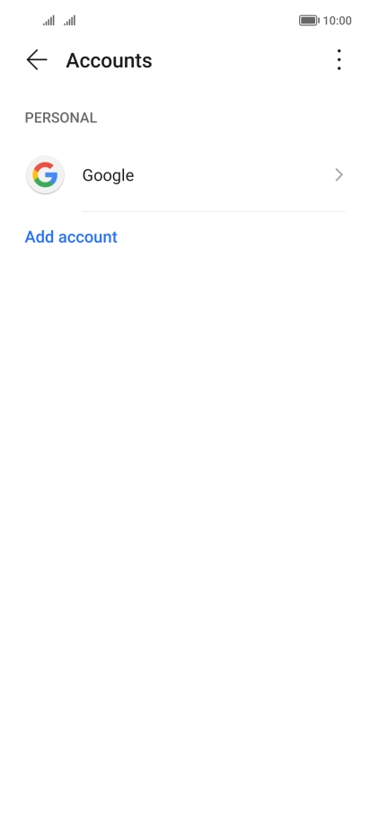 Press the required account.