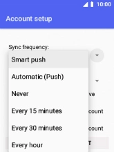 Select the required setting.