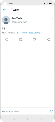 Press the text input field.