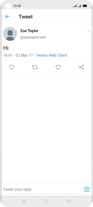 Press the text input field.