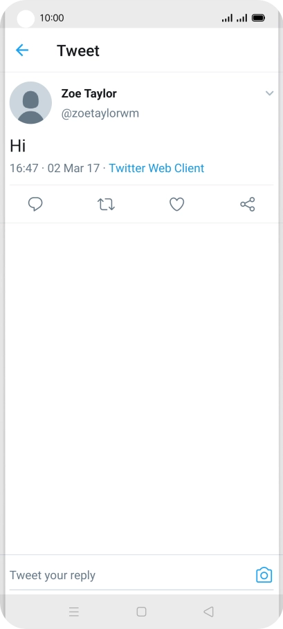 Press the text input field.