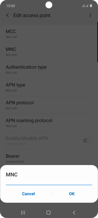 Key in 15 and press OK.
