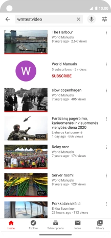 Press the required video clip.