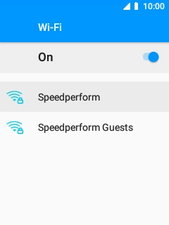 Select the required Wi-Fi network.