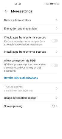 Press Encryption and credentials.