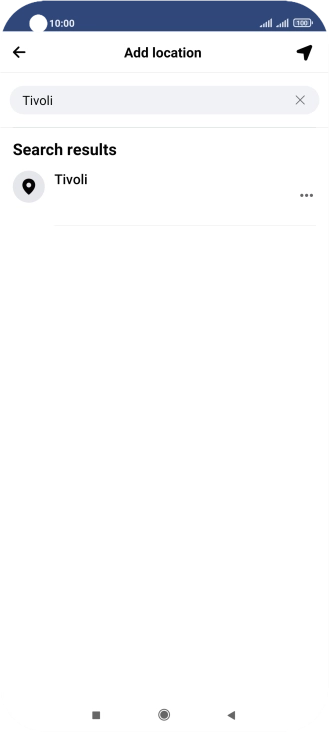 Press the required location.