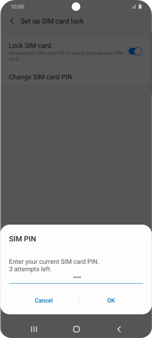 Key in your current PIN and press OK.