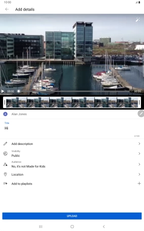 Key in the required text and press UPLOAD.