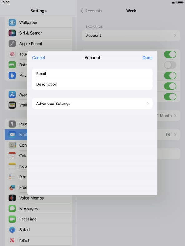 Press Advanced Settings.