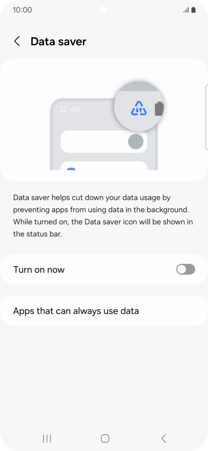 Press the indicator next to 