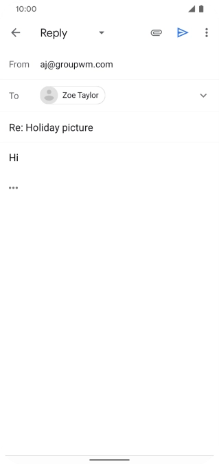 Write the required text and press the send icon.