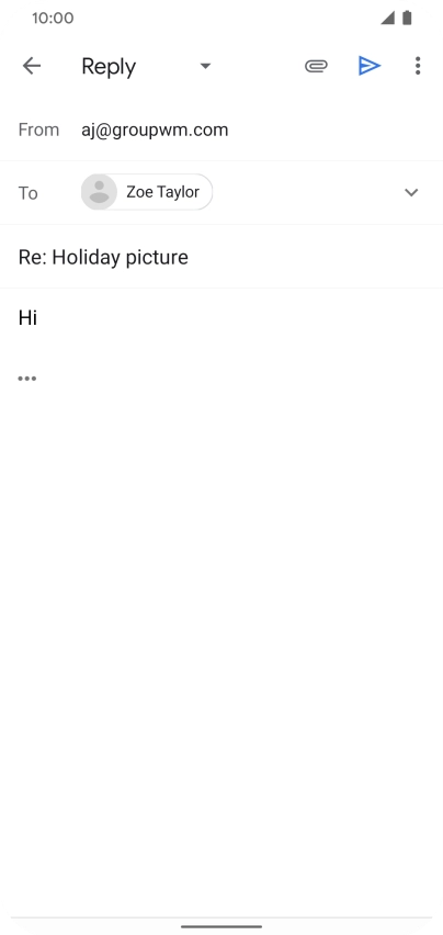Write the required text and press the send icon.