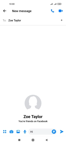 Write the required message and press the send icon.