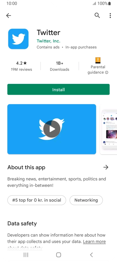 Press Install and follow the instructions on the screen to install the app.