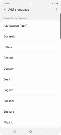 Press the required language.