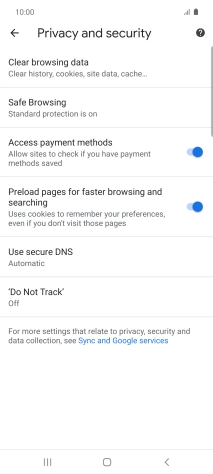 Press Clear browsing data.