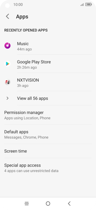 Press View all apps.
