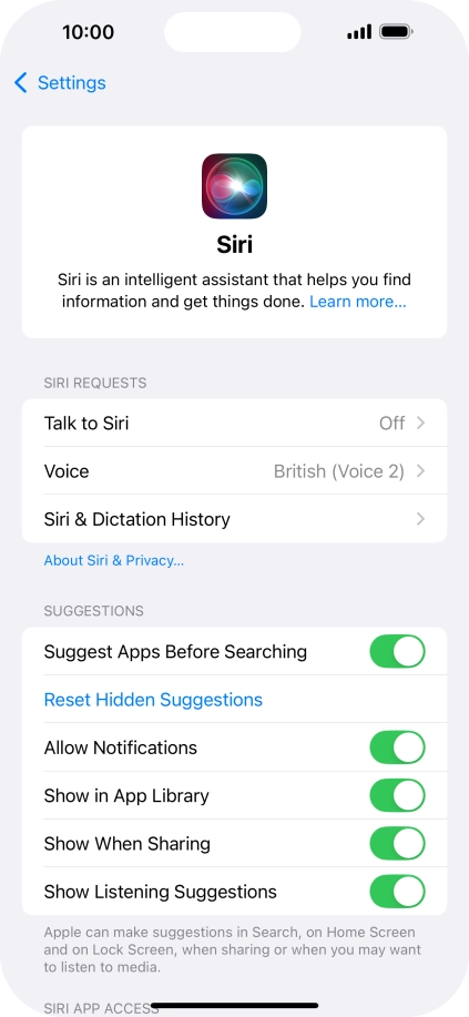 Press Talk to Siri.