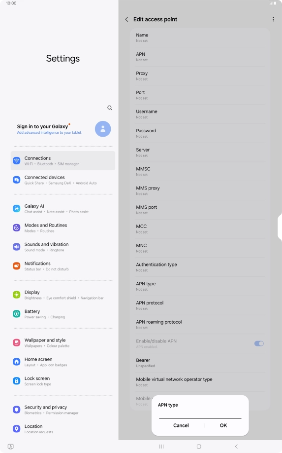 Key in mms and press OK.