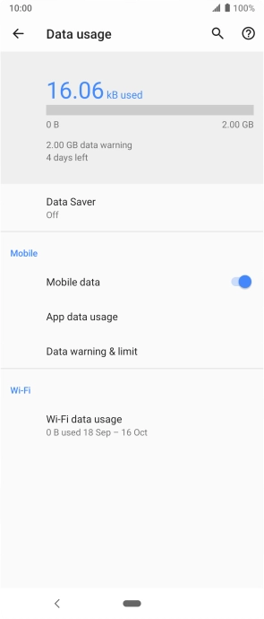 The total data usage is displayed.