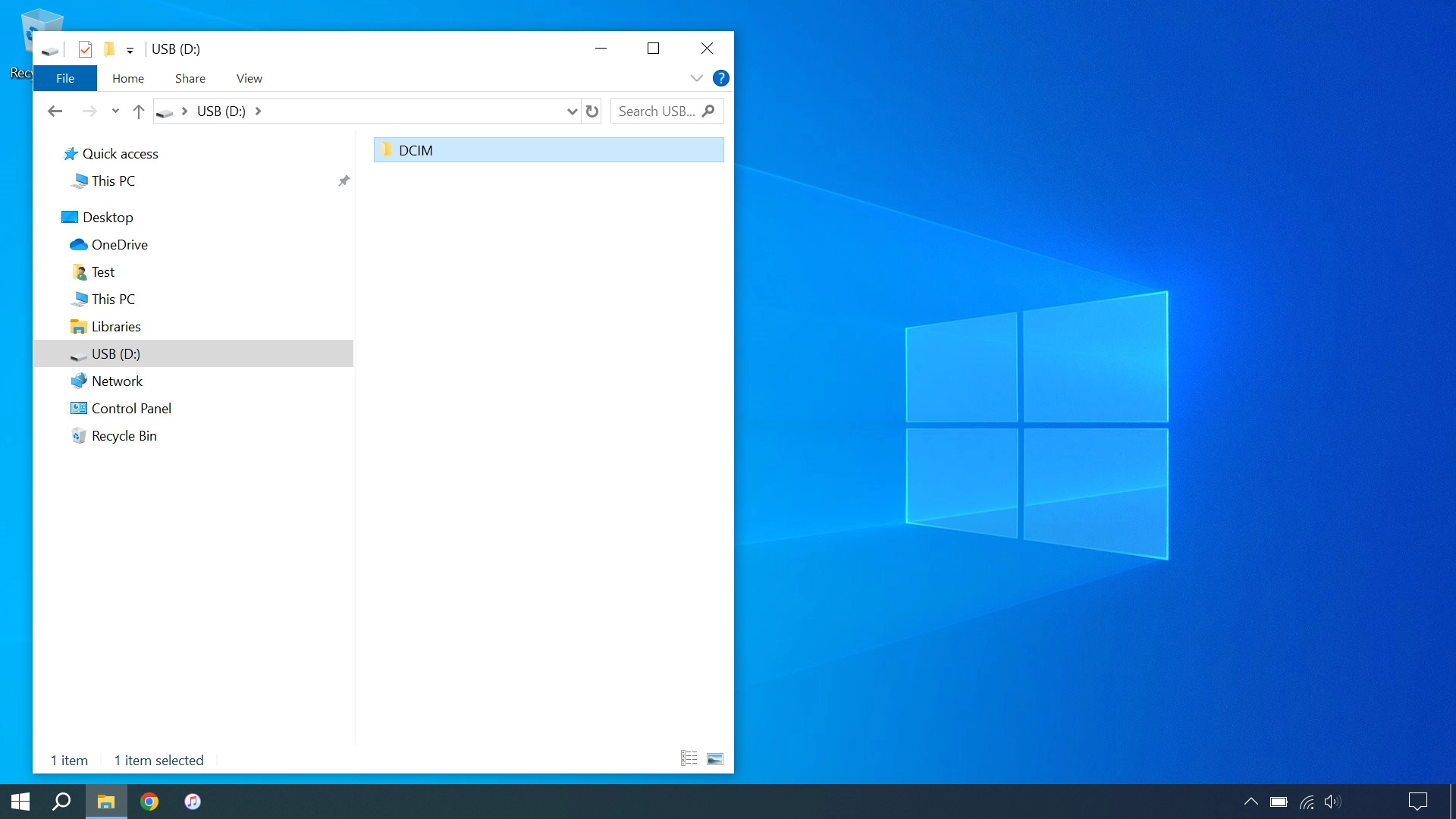 Go to the required folder in your phone's file system.