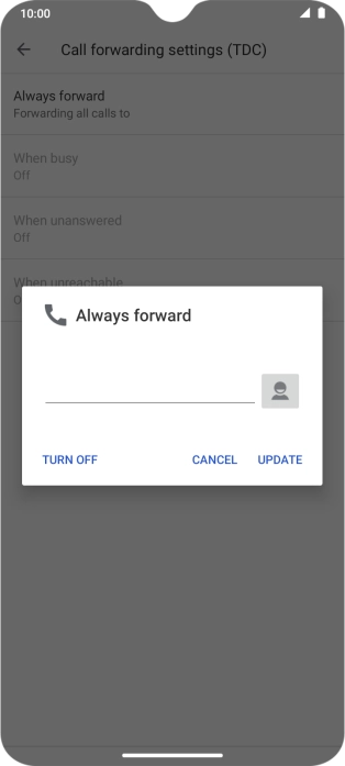 Press TURN OFF.