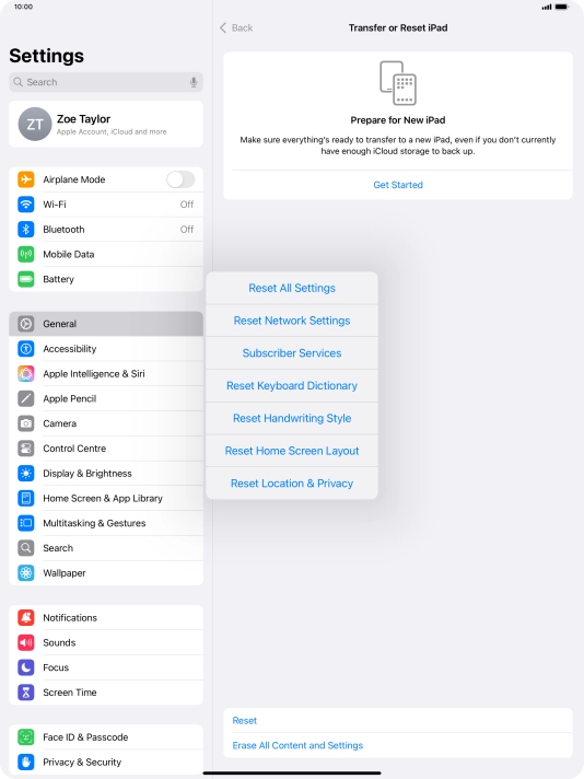 Press Reset All Settings.