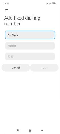 Press Number and key in the required phone number.
