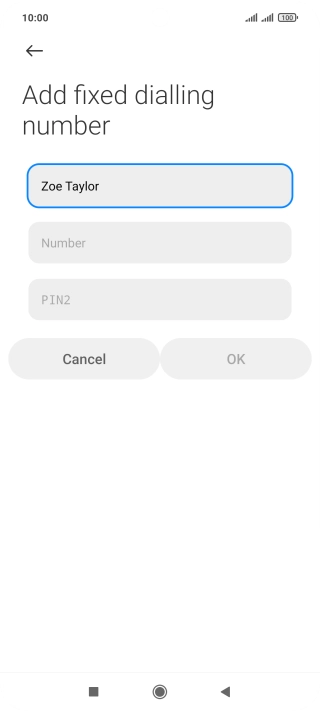 Press Number and key in the required phone number.