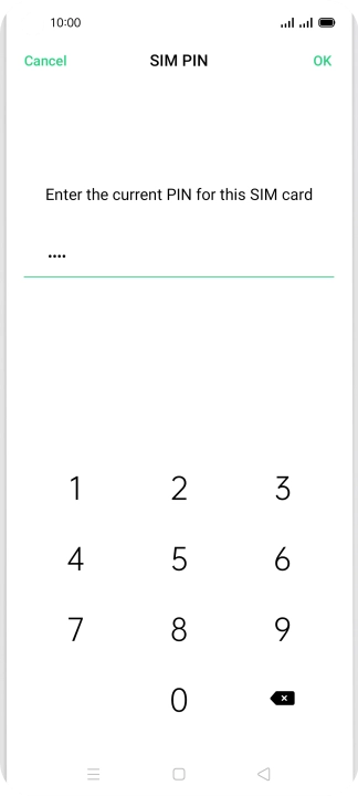 Key in your current PIN and press OK.