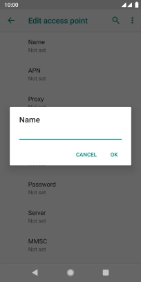 Key in Vodafone MMS and press OK.