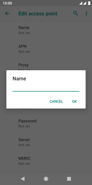 Key in Vodafone MMS and press OK.
