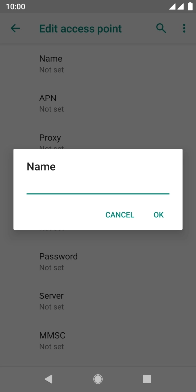 Key in Vodafone MMS and press OK.