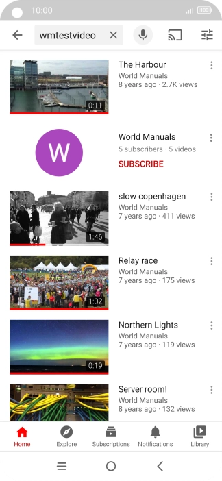 Press the required video clip.