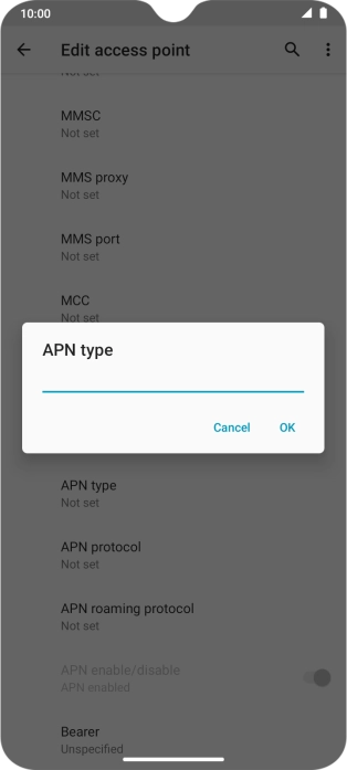 Key in mms and press OK.