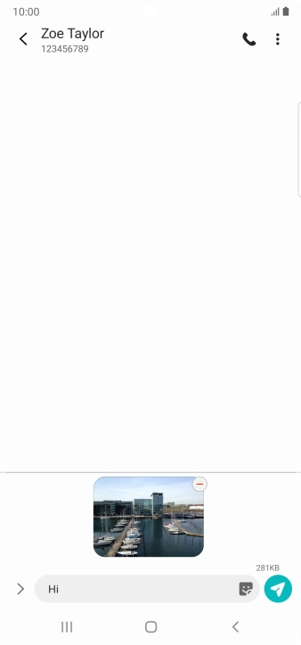 Press the send icon.