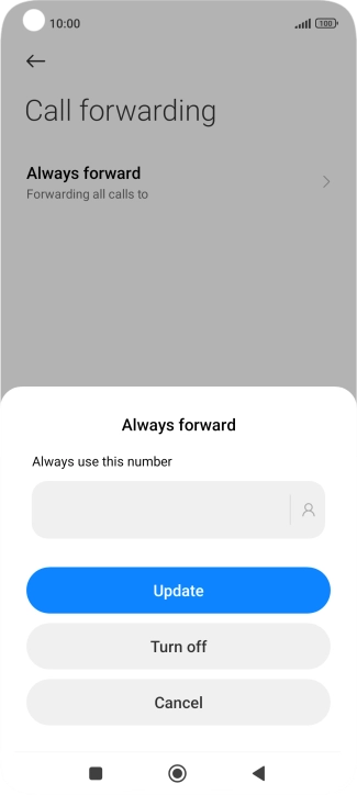 Press Turn off.
