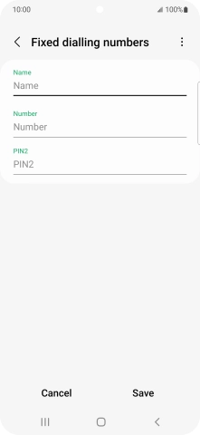 Press Name and key in the required name.