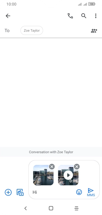 Press the send icon.