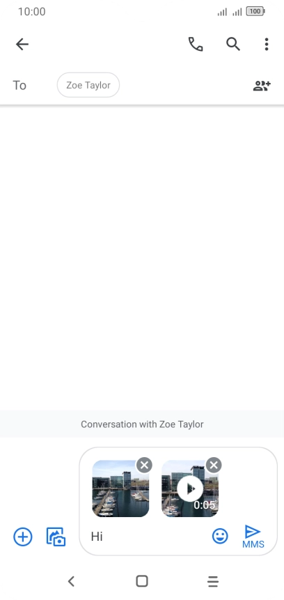 Press the send icon.