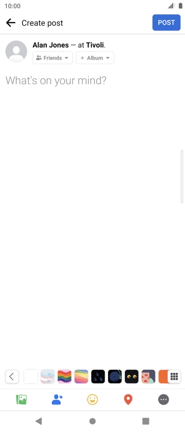 Press the text input field.